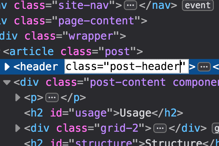 inline editor style in dark mode